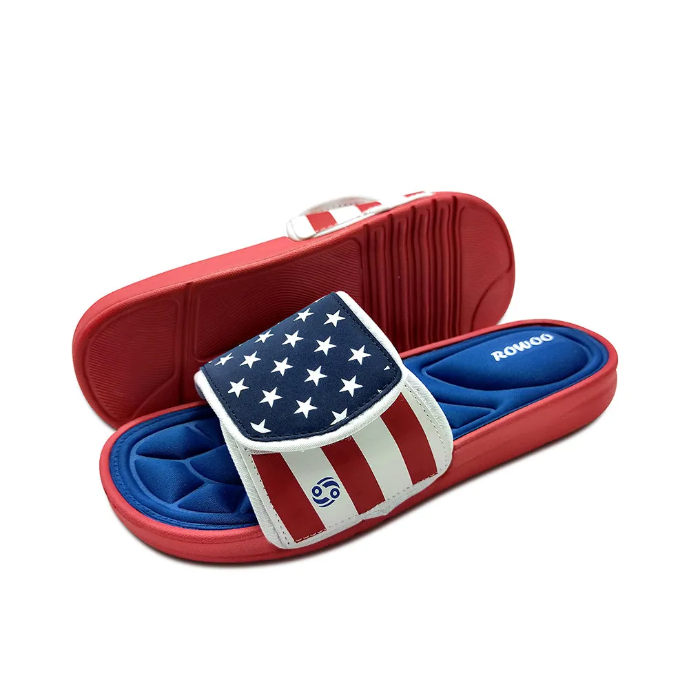 2025 Memory Foam Men Slippers Adjustable