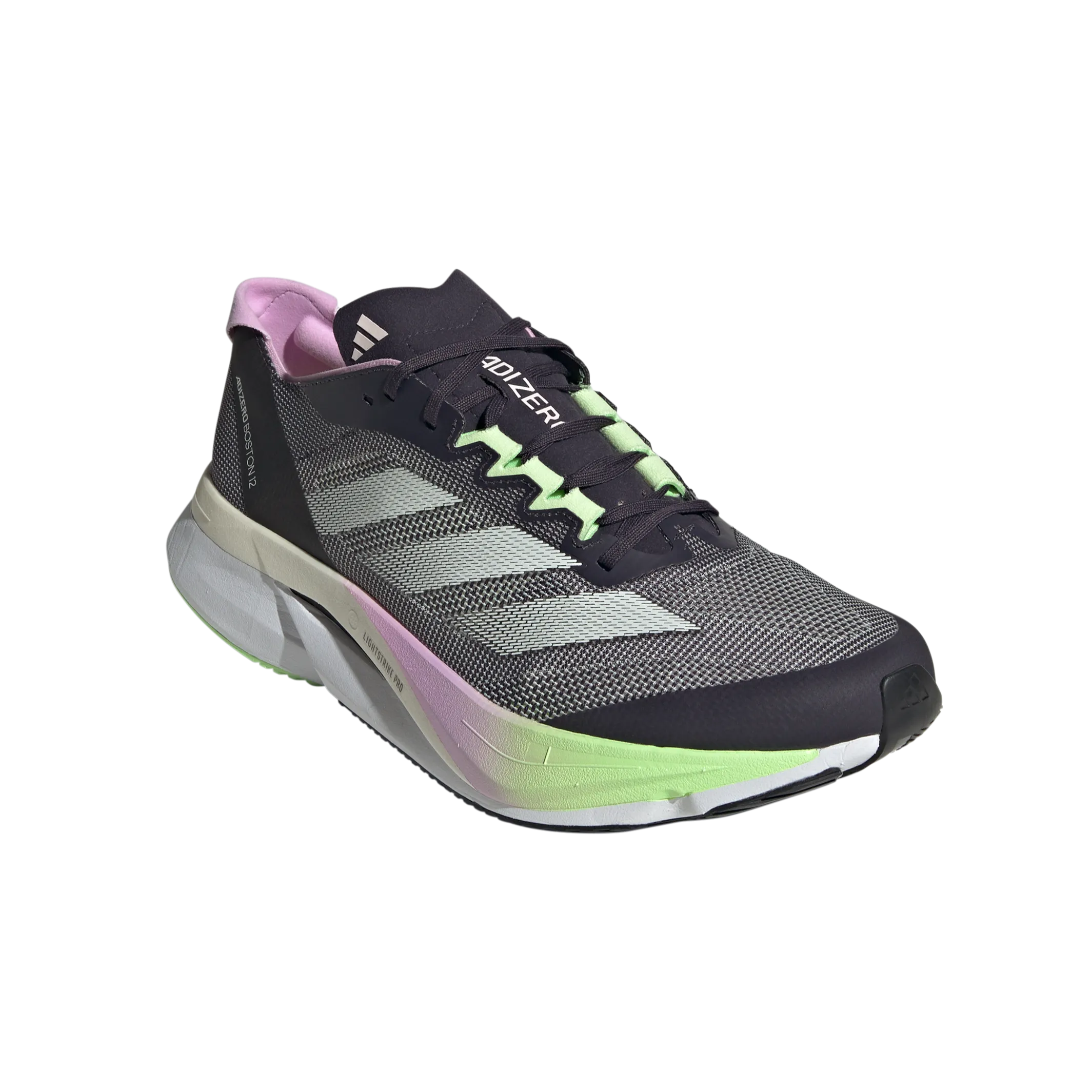 Adidas Adizero Boston 12 Men's Black Zero Metalic Green Spark