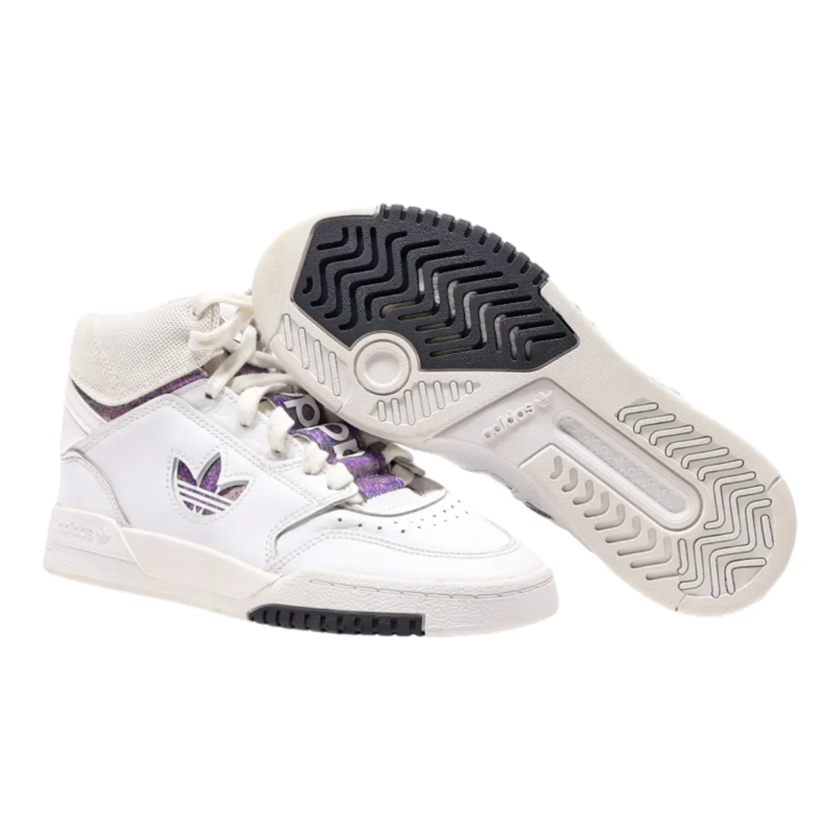ADIDAS Drop Step 2020 High Top Trainers White Leather Womens UK 3.5