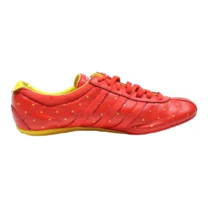 ADIDAS Low Top Trainers Red Leather Mens UK 6