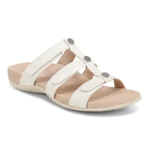 Amber Adjustable Slide Sandal - White