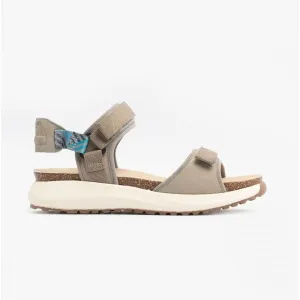 ANNIE 04 Ladies Touch Fasten Sandals Beige Combi