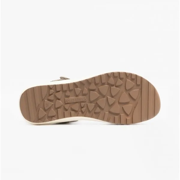 ANNIE 04 Ladies Touch Fasten Sandals Beige Combi