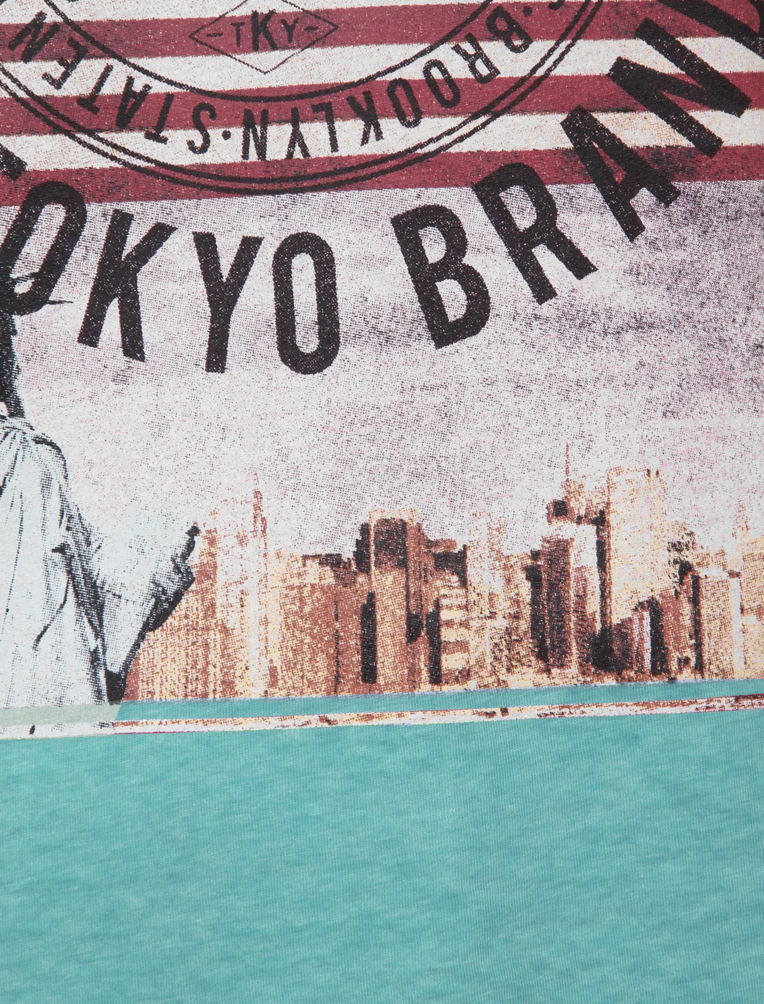 Auburn Point Burnout T-Shirt in Aqua Sea - Tokyo Laundry