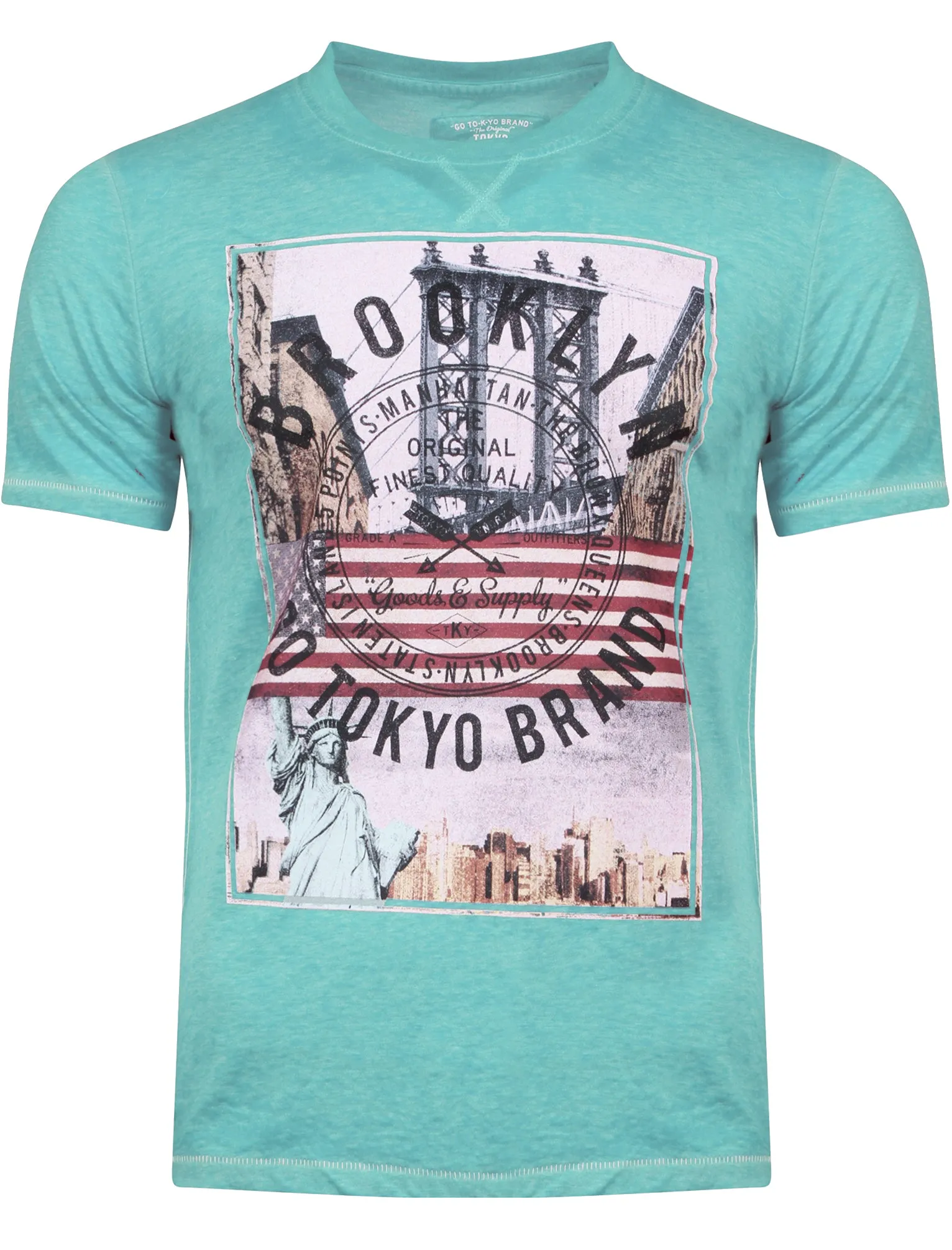 Auburn Point Burnout T-Shirt in Aqua Sea - Tokyo Laundry