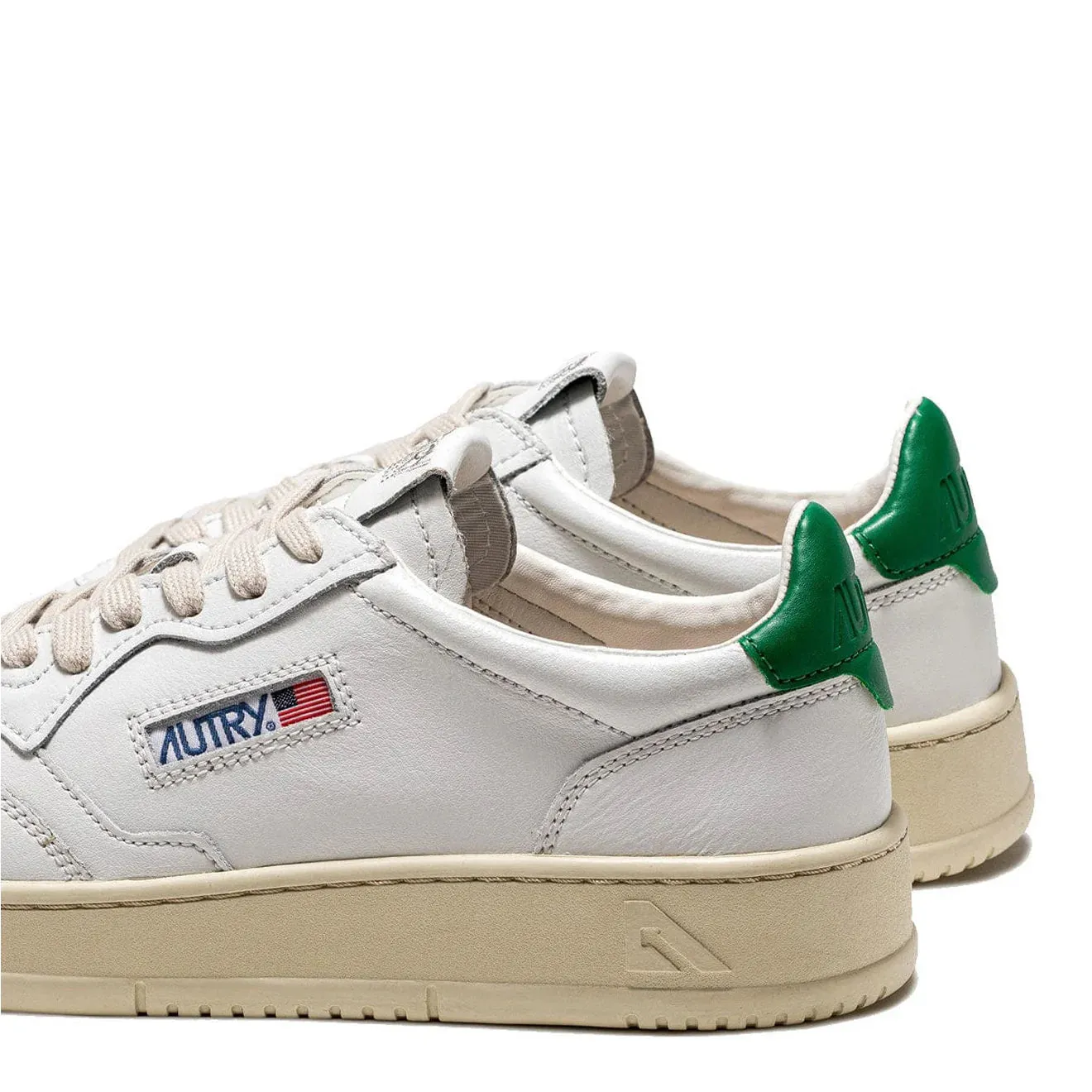 Autry Medalist Low Leather Trainers White / Green