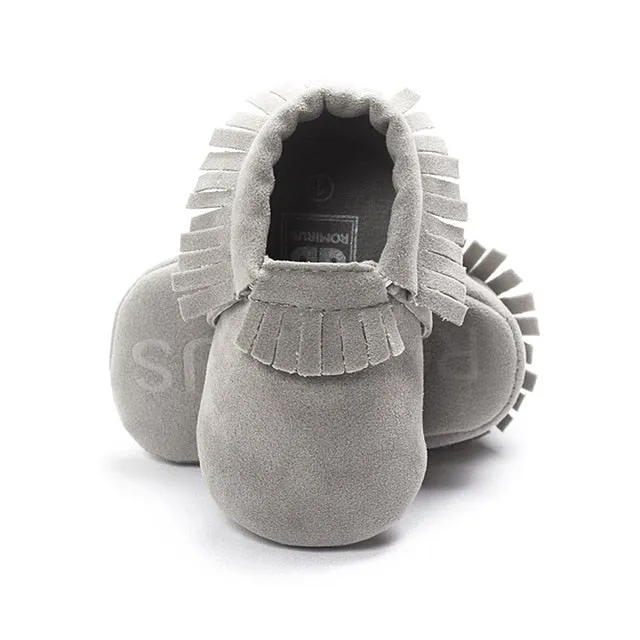 Baby Girl Moccasins Soft Shoes Fringe Soled