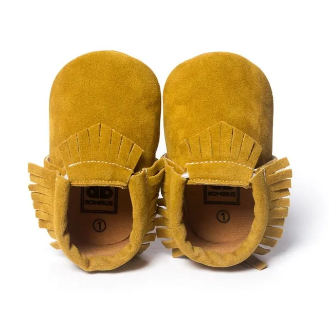 Baby Girl Moccasins Soft Shoes Fringe Soled