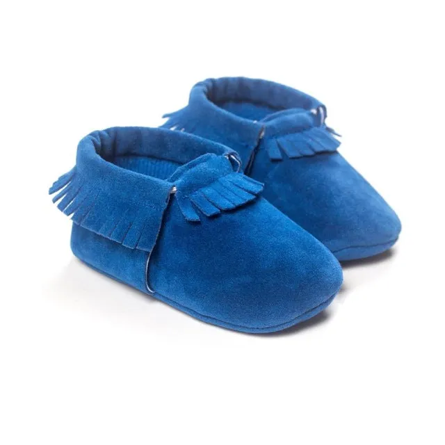 Baby Girl Moccasins Soft Shoes Fringe Soled