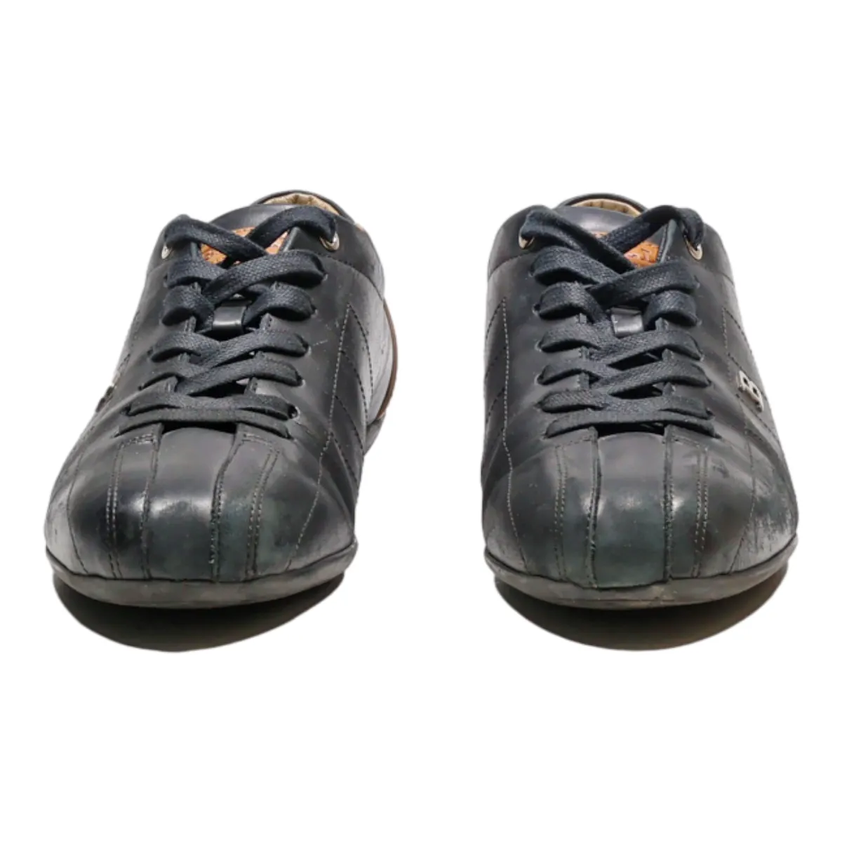 BALLY Sneaker Trainers Black Leather Mens UK 5