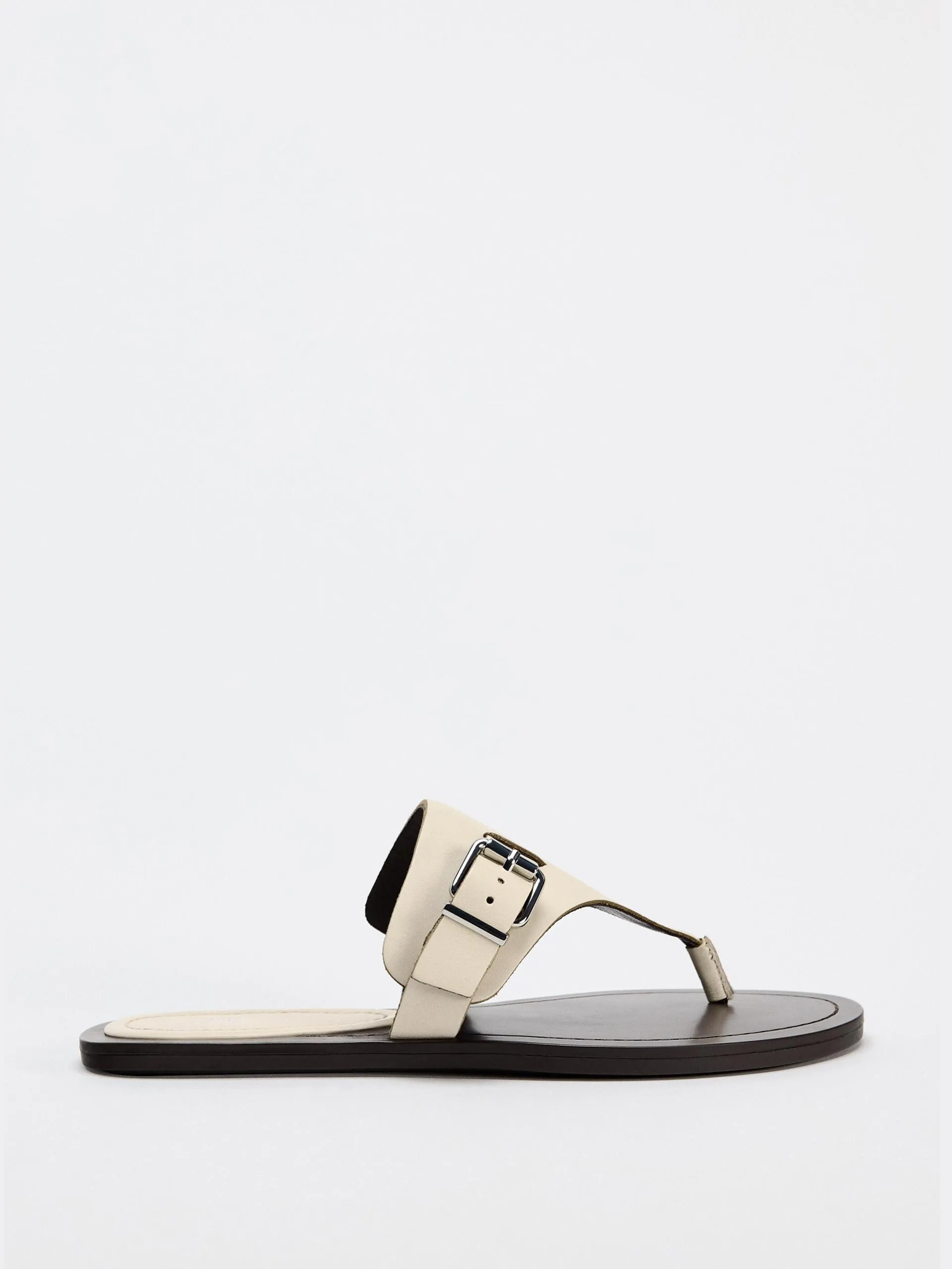Buckled leather sandals