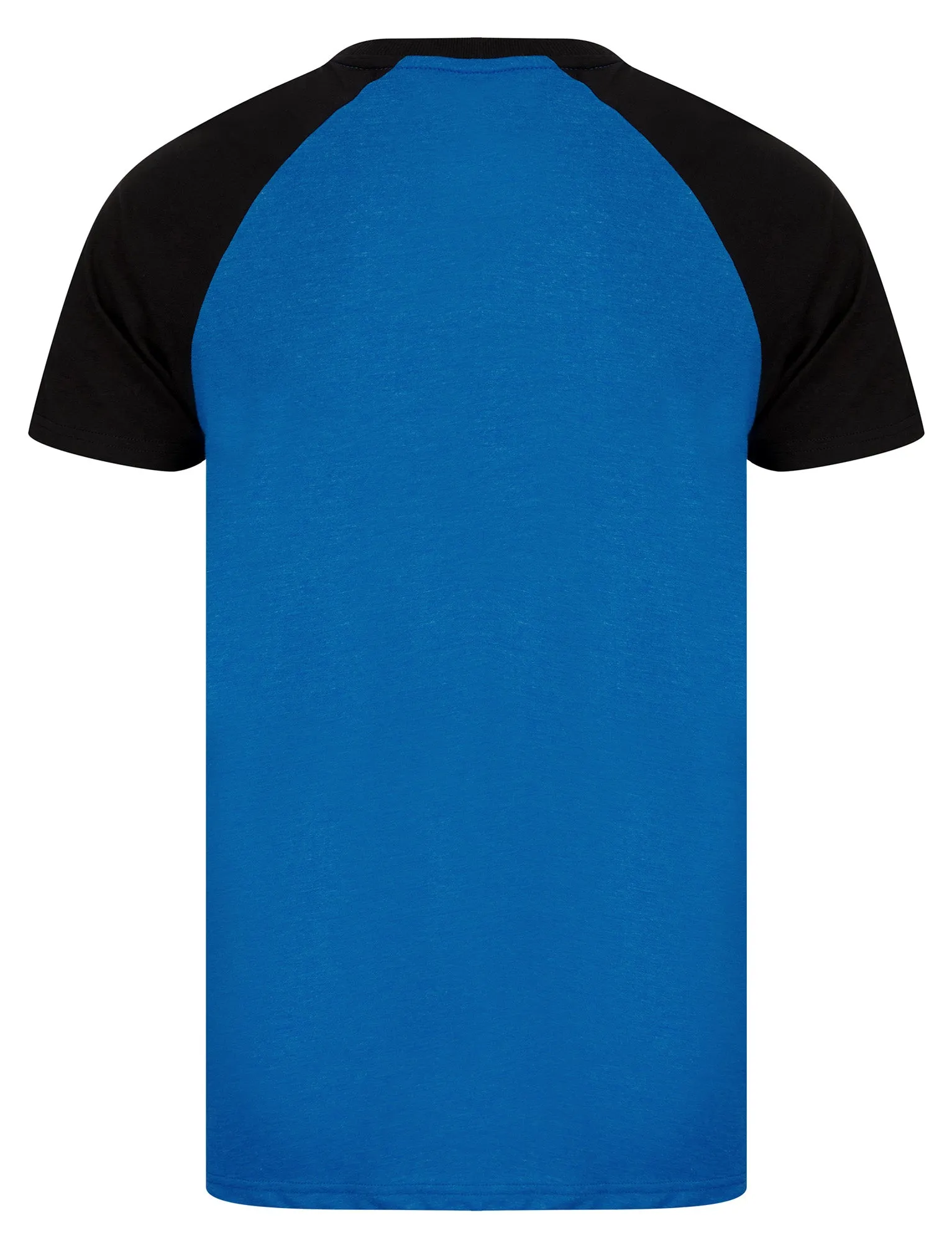 Catalyst Baseball Style Raglan Sleeve Crew Neck T-Shirt in Mid Blue Marl - Tokyo Laundry