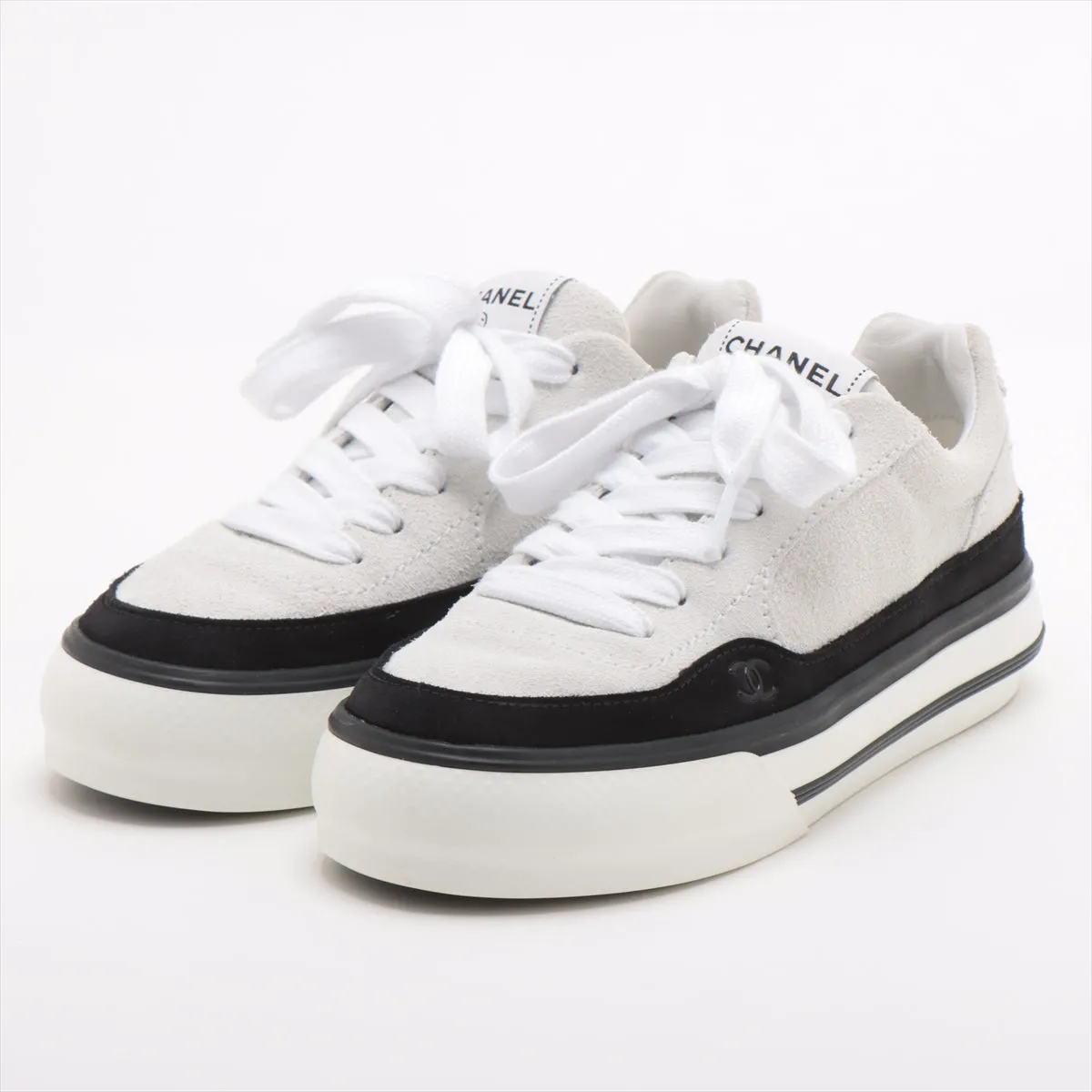 Chanel Coco 23B  Trainers 37  Black X White G45208