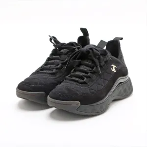 Chanel Coco Fabric Trainers 35  Black G38501