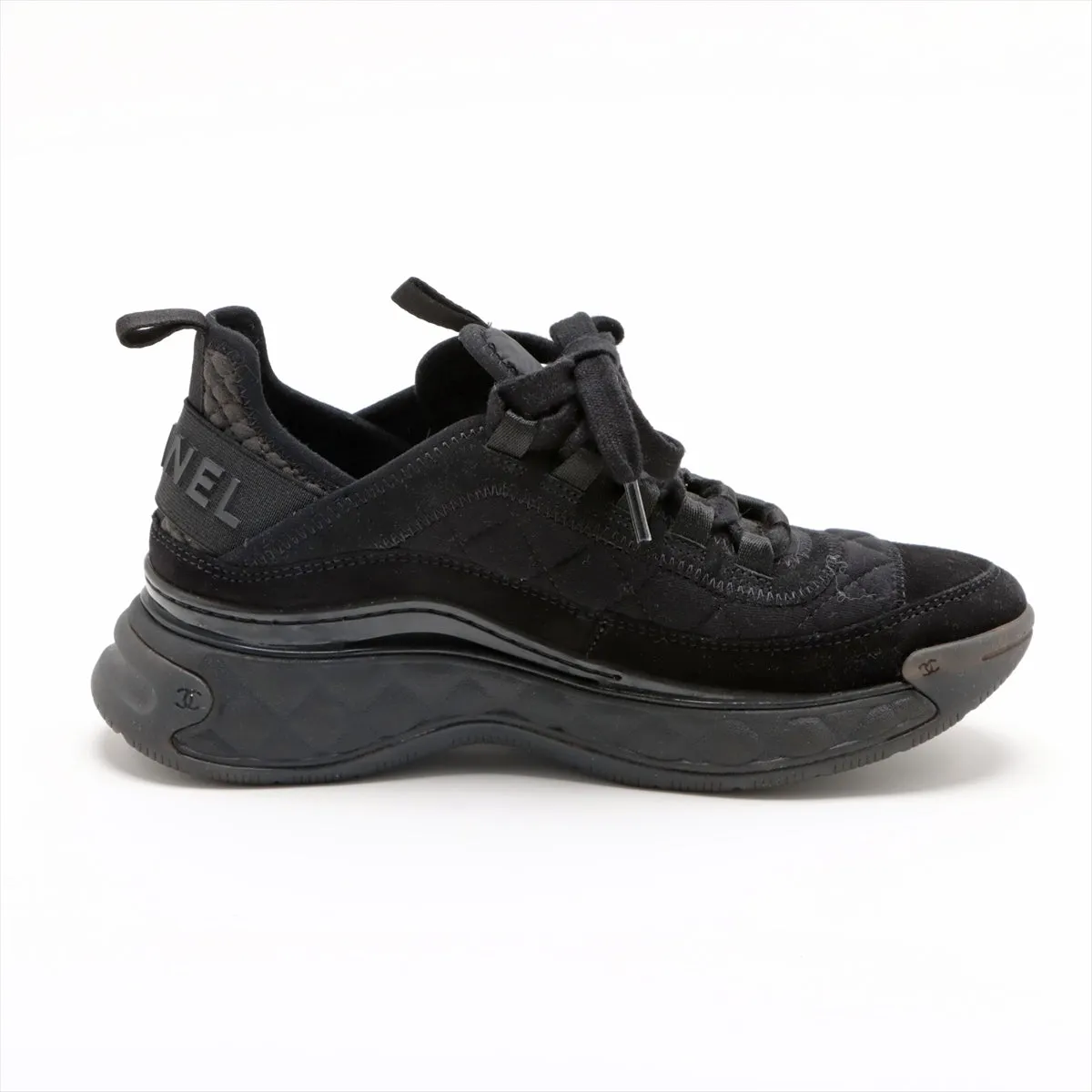Chanel Coco Fabric Trainers 35  Black G38501