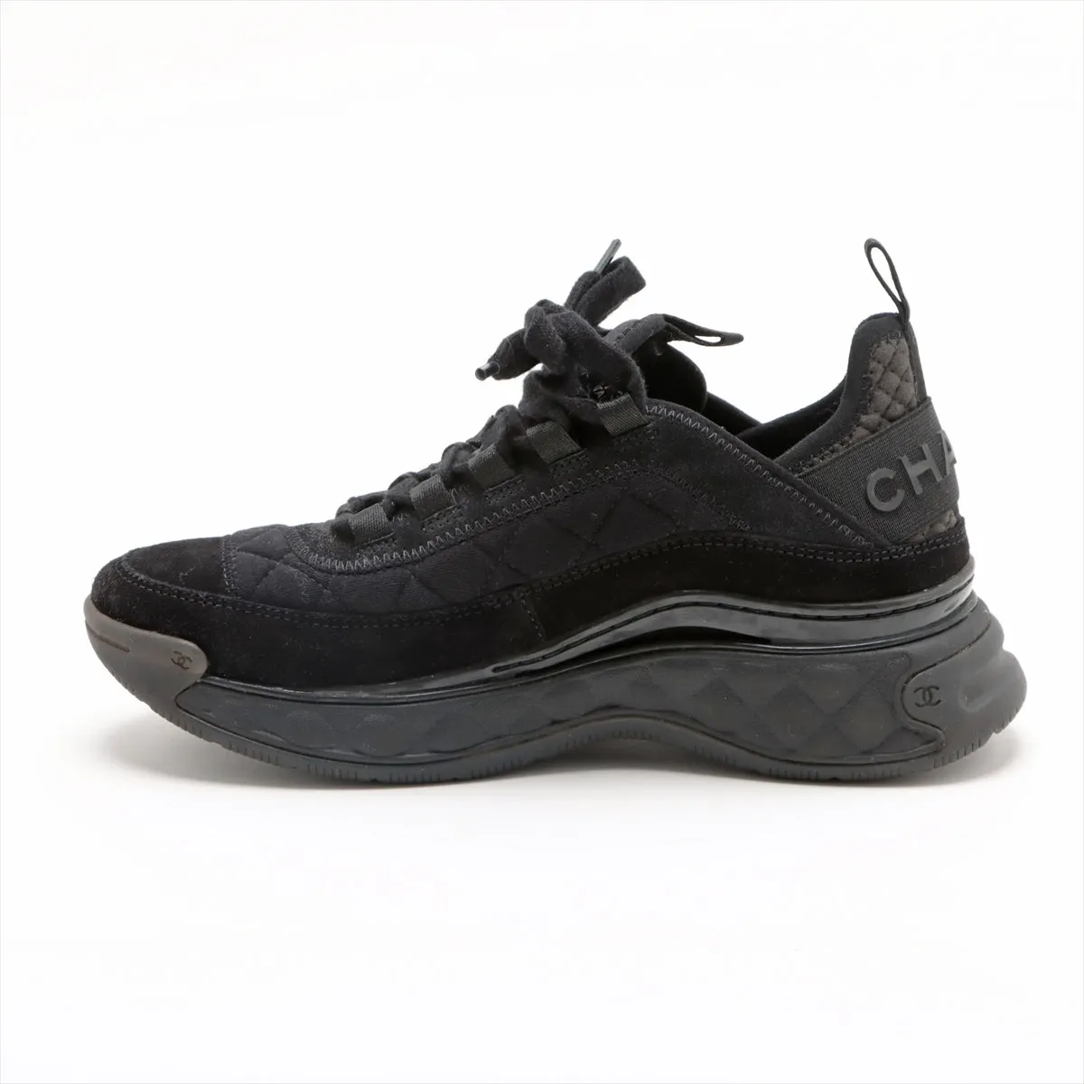 Chanel Coco Fabric Trainers 35  Black G38501