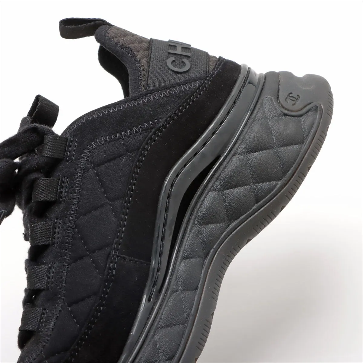 Chanel Coco Fabric Trainers 35  Black G38501