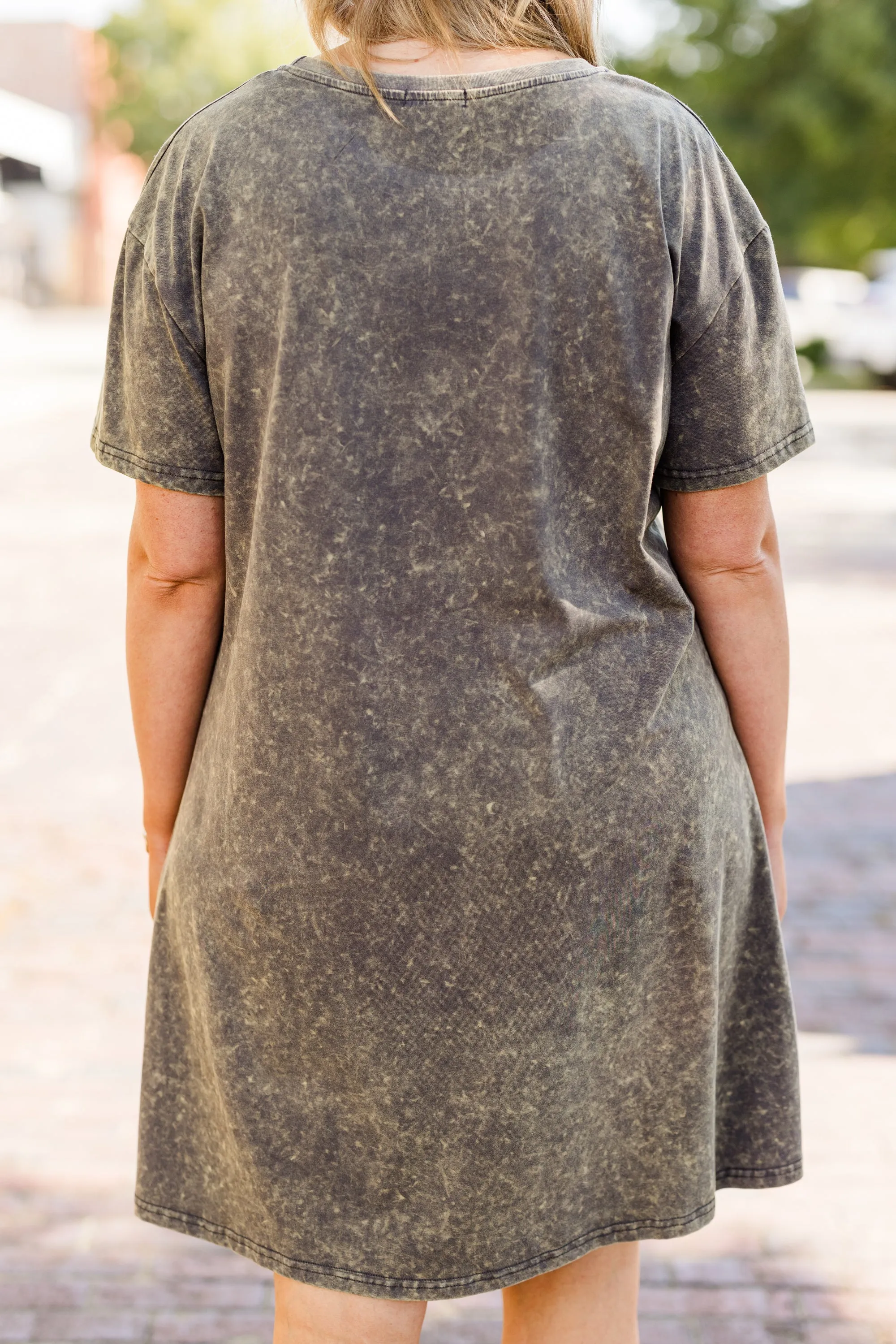 Cowboy Take Me Away T-Shirt Dress, Charcoal