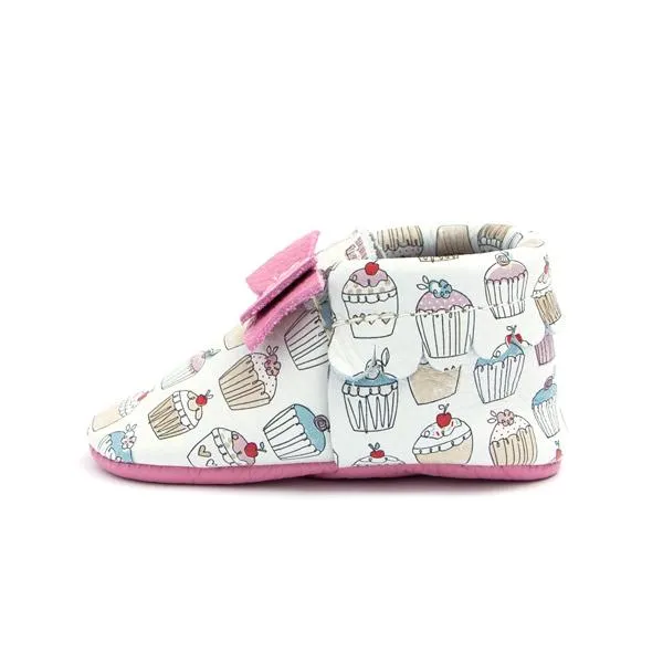 Cupcakes Bow Moccasins