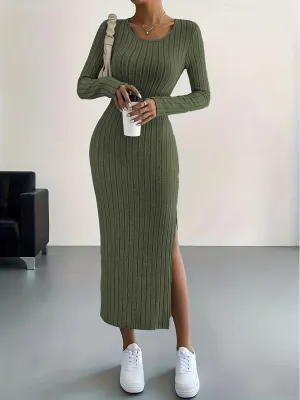 Daphne  Ribbed Knit Midi Dress