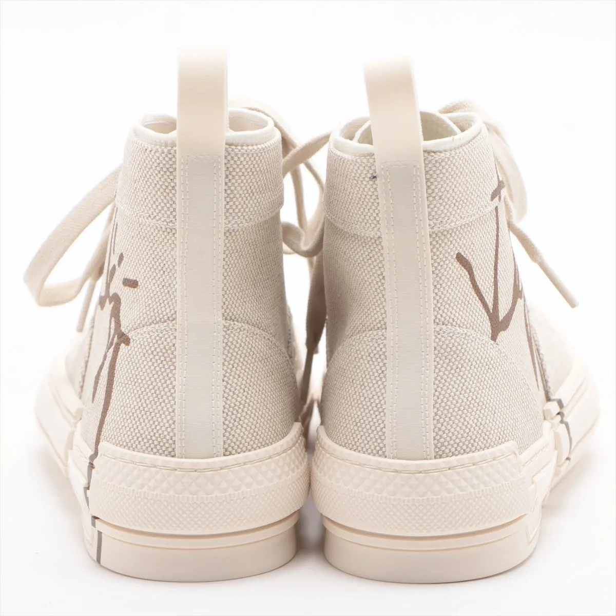 Dior B23 Canvas High Cut Trainers 41  Beige Earl