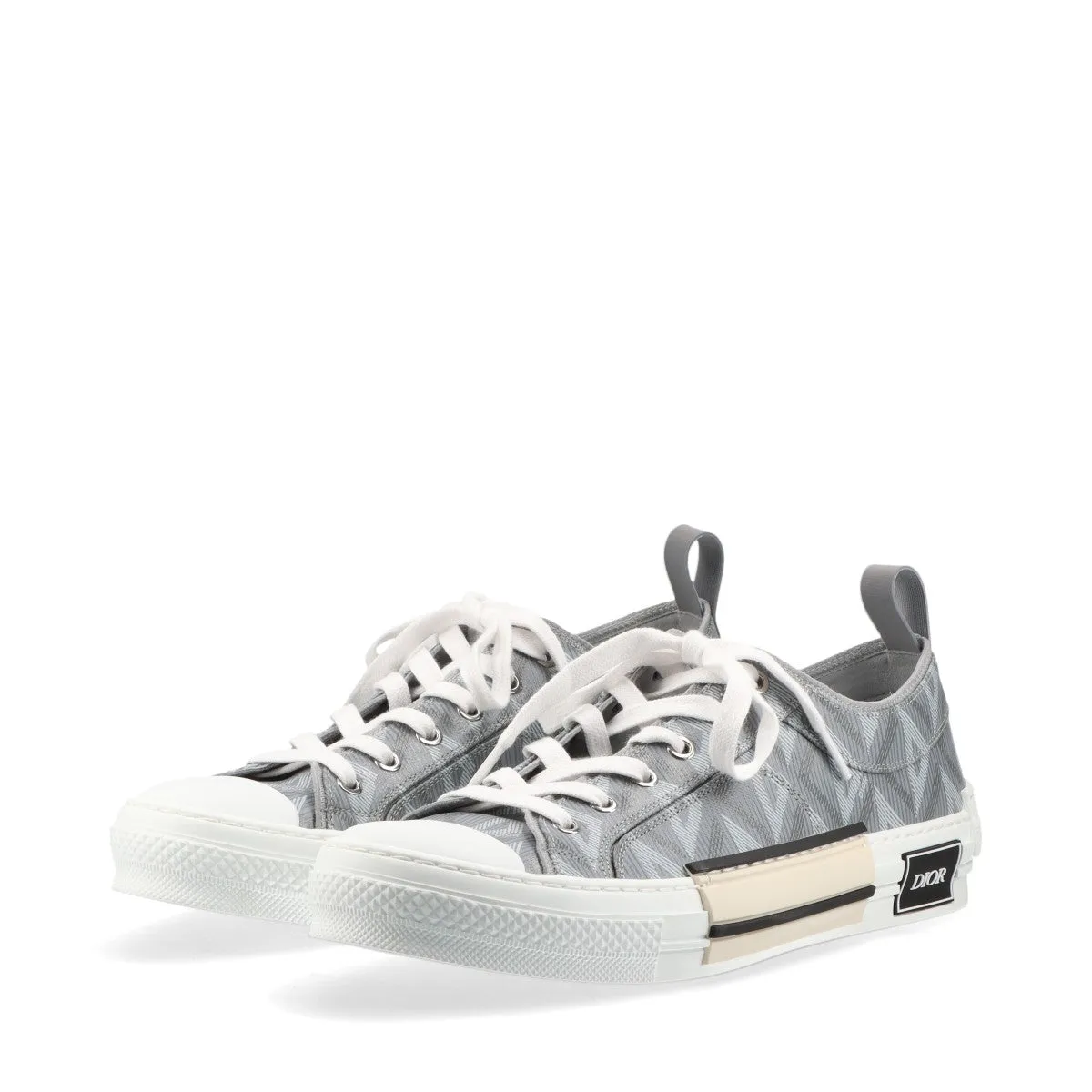 Dior B23 PVC  Leather Trainers EU42  Grey NV0422 CD Diamond Box