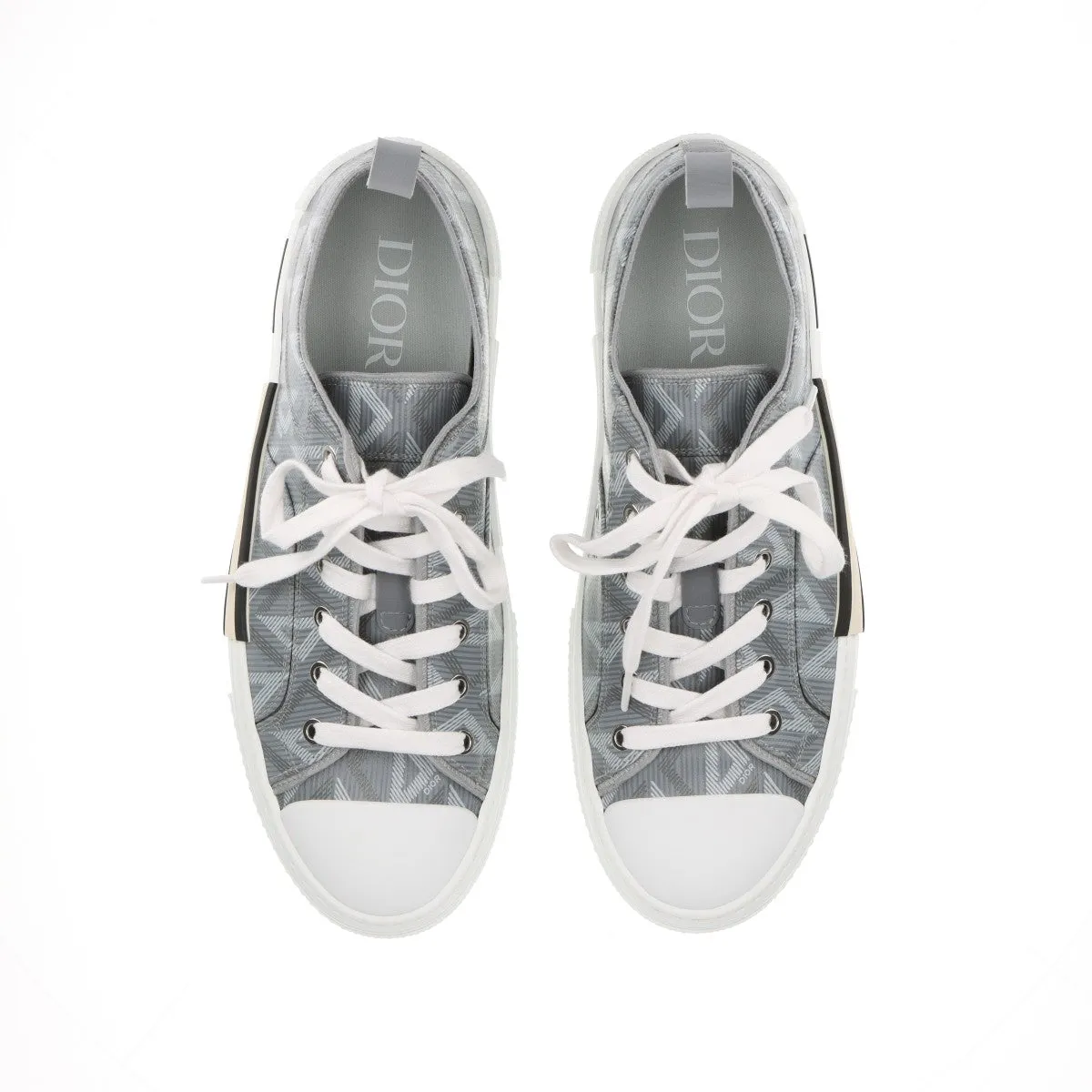 Dior B23 PVC  Leather Trainers EU42  Grey NV0422 CD Diamond Box