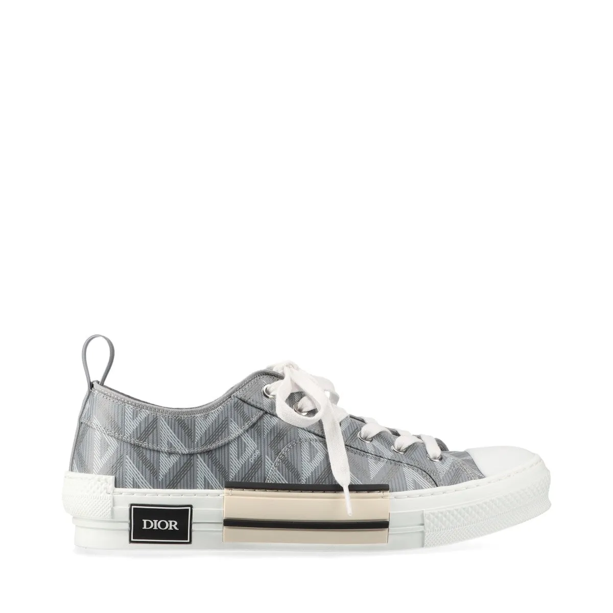 Dior B23 PVC  Leather Trainers EU42  Grey NV0422 CD Diamond Box