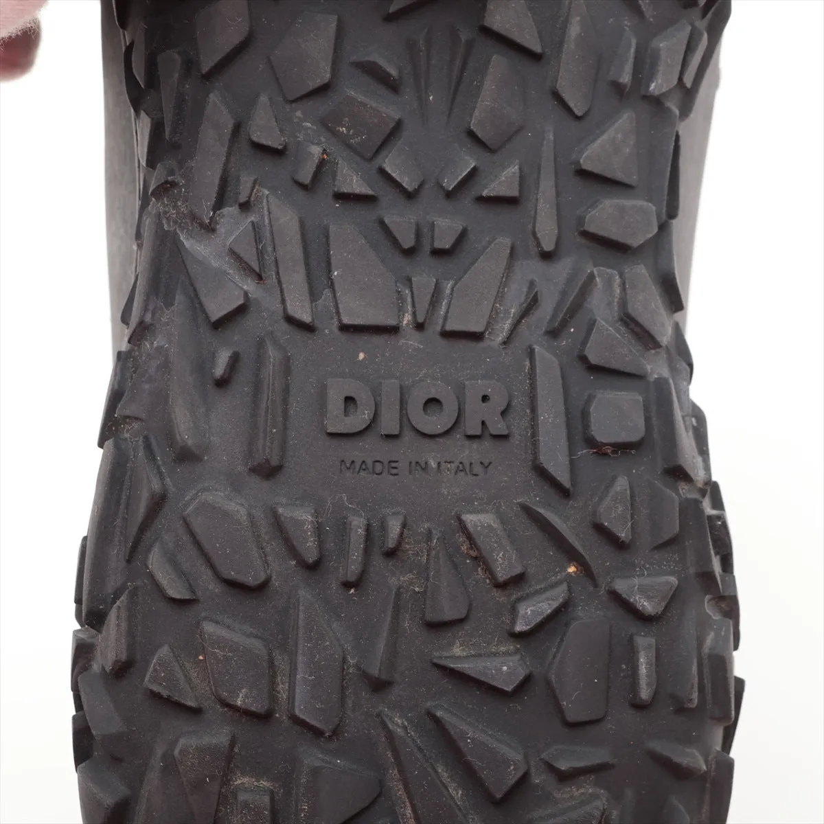 Dior Canvas  Leather High-Cut Trainers 44  Beige × Black B28 Ombrex