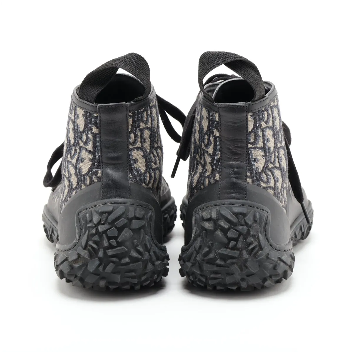 Dior Canvas  Leather High-Cut Trainers 44  Beige × Black B28 Ombrex
