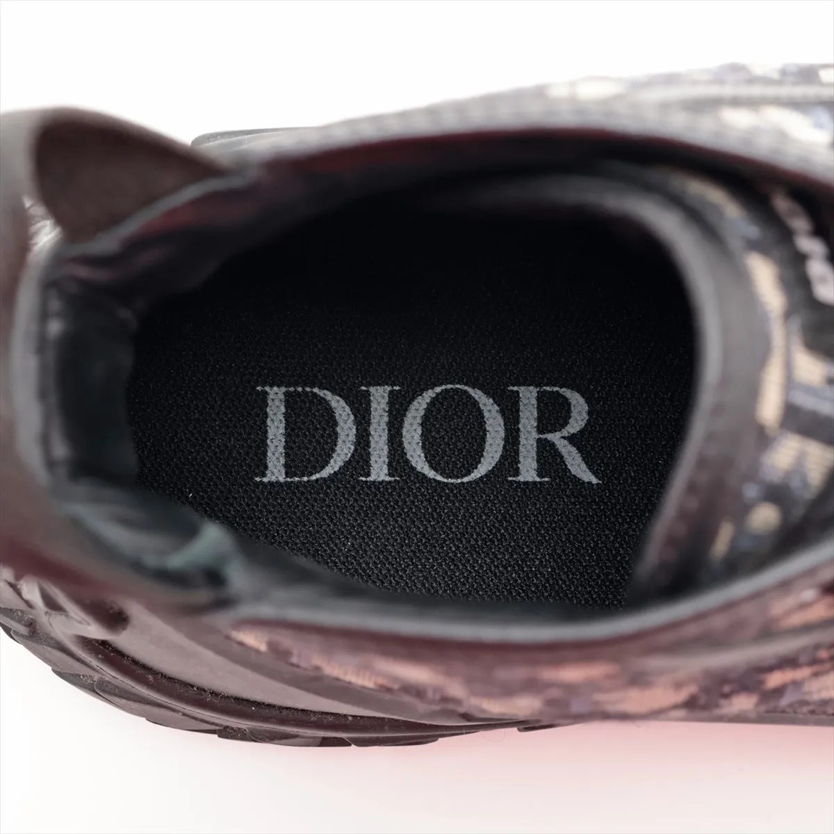 Dior Canvas  Leather High-Cut Trainers 44  Beige × Black B28 Ombrex
