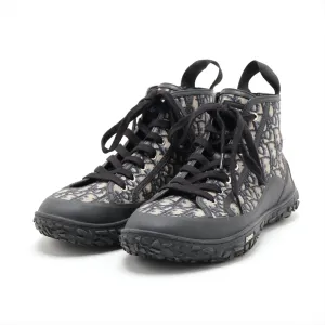 Dior Canvas  Leather High-Cut Trainers 44  Beige × Black B28 Ombrex