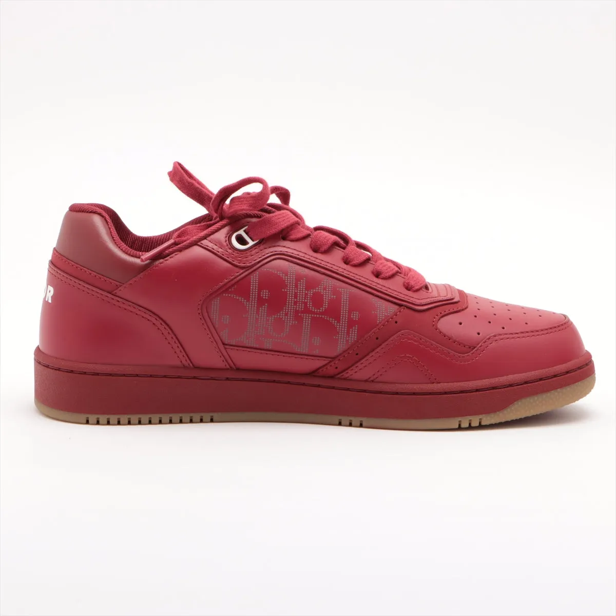 Dior Oblique Leather Trainers 41  Red NV0421