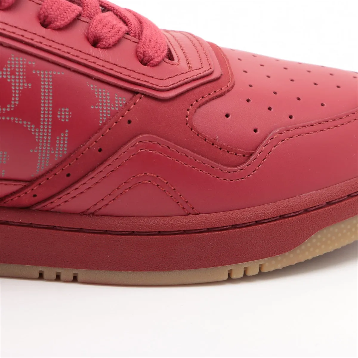 Dior Oblique Leather Trainers 41  Red NV0421