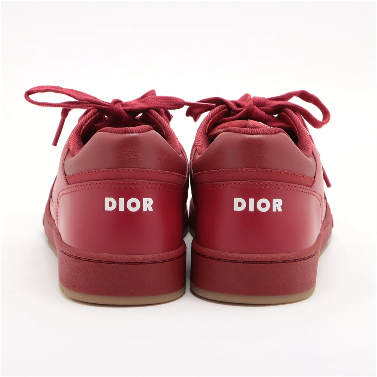 Dior Oblique Leather Trainers 41  Red NV0421