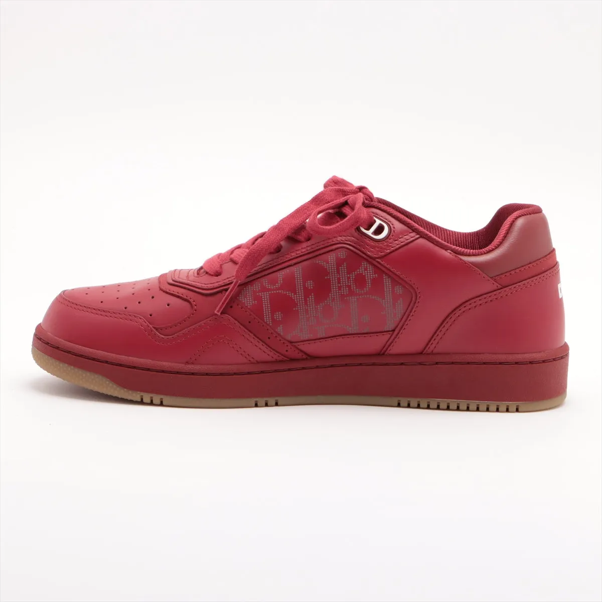 Dior Oblique Leather Trainers 41  Red NV0421