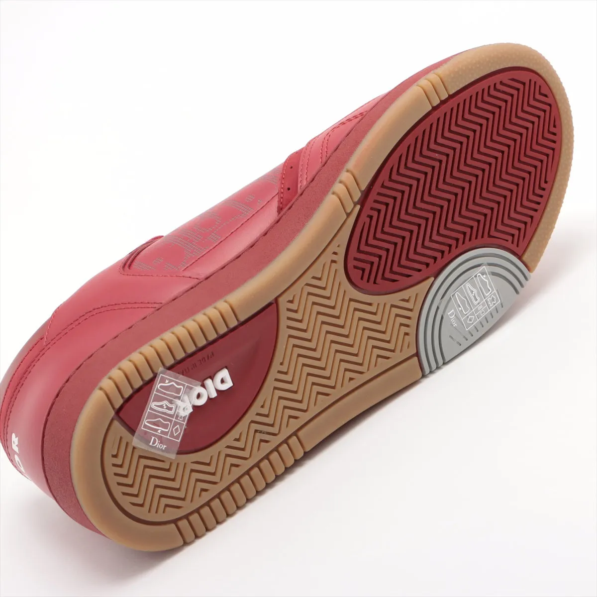 Dior Oblique Leather Trainers 41  Red NV0421