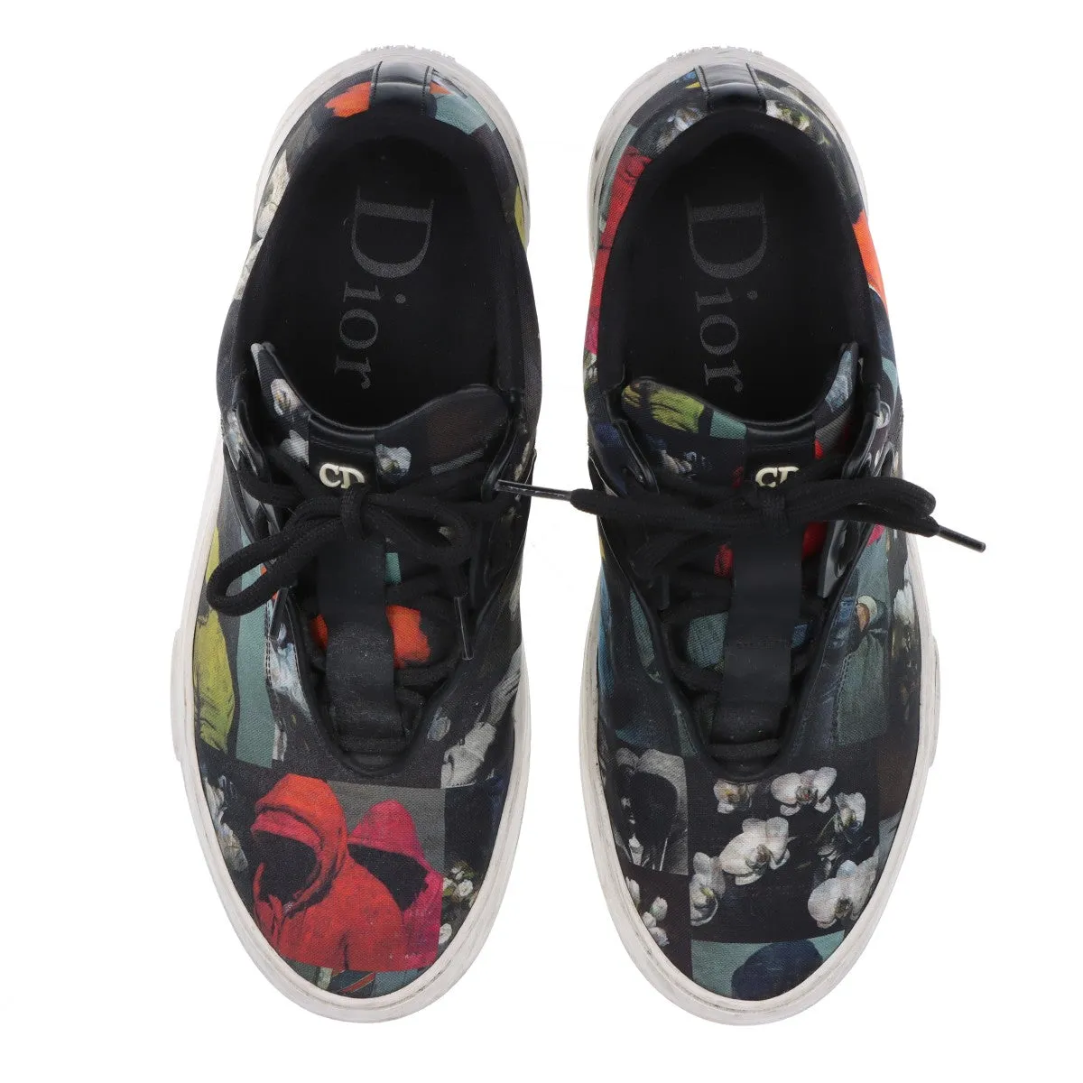 Dior Om B17 Canvas Trainers 41 Mens Multicolor 18ELI Printed Analog Digital