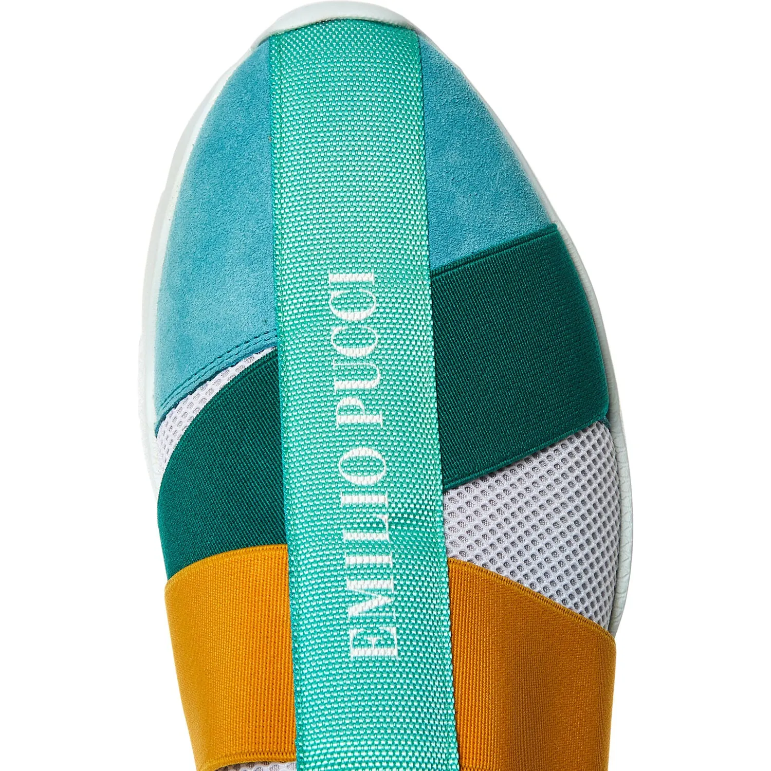 EMILIO PUCCI  Multicolured Suede Trainers