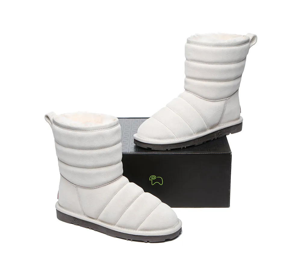 EVERAU® Short Sheepskin Boots Women Short Puffer