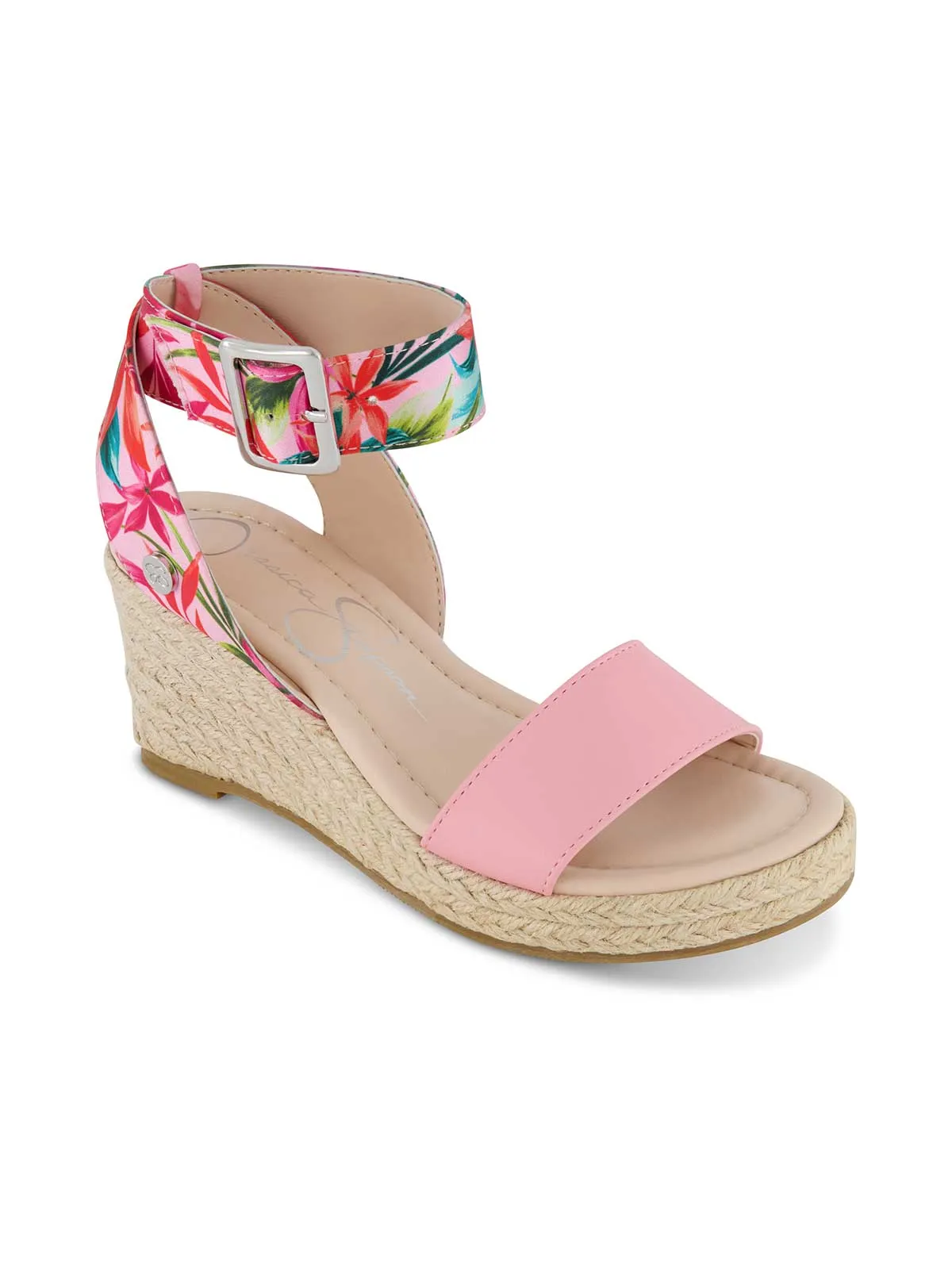 Girls' Asha Cuff Wedge Sandals in Pink