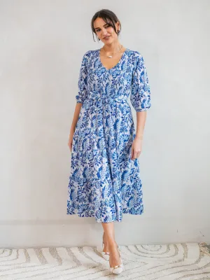 'GRACE' DRESS IN CHINA BLUE