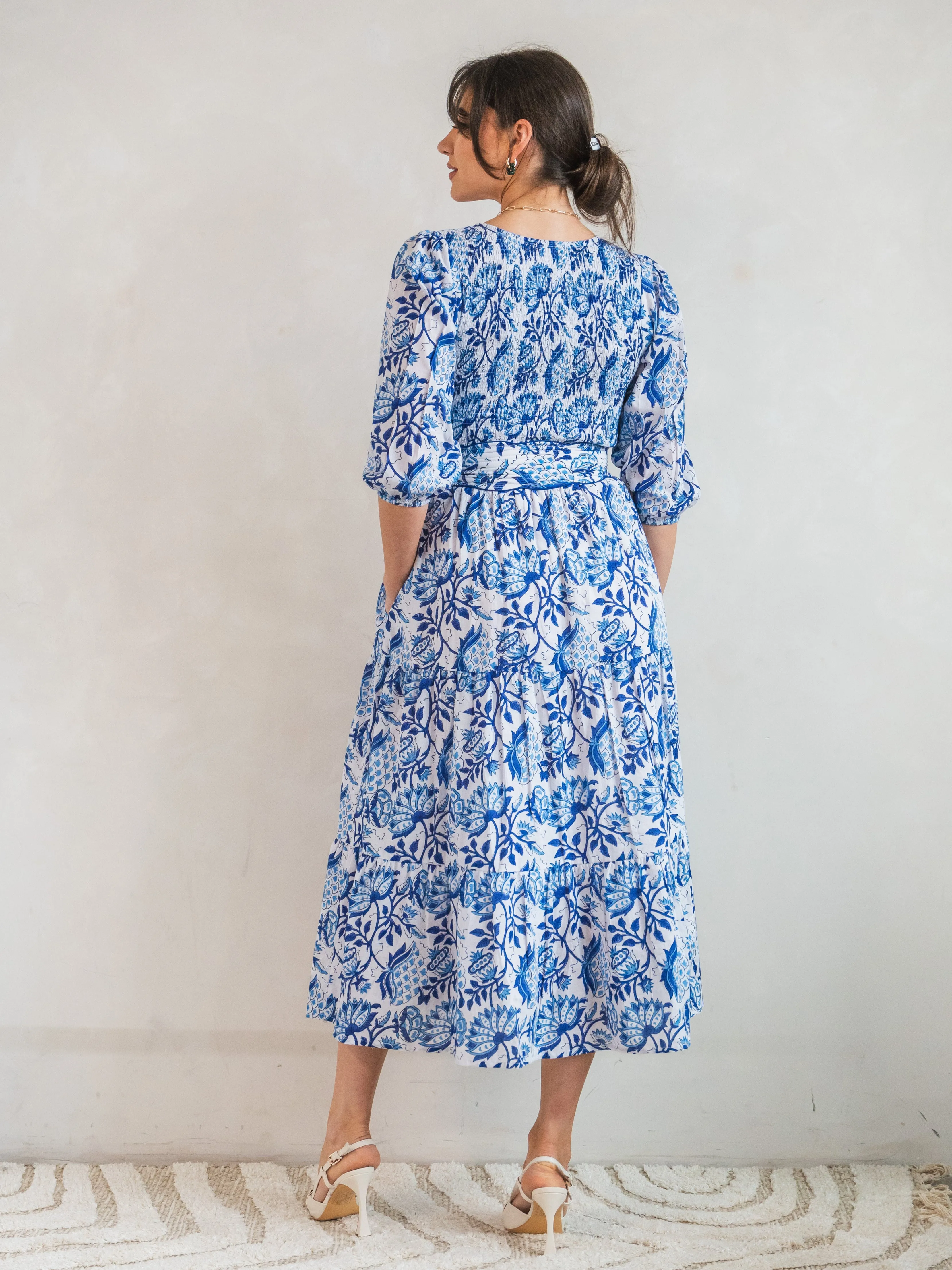 'GRACE' DRESS IN CHINA BLUE