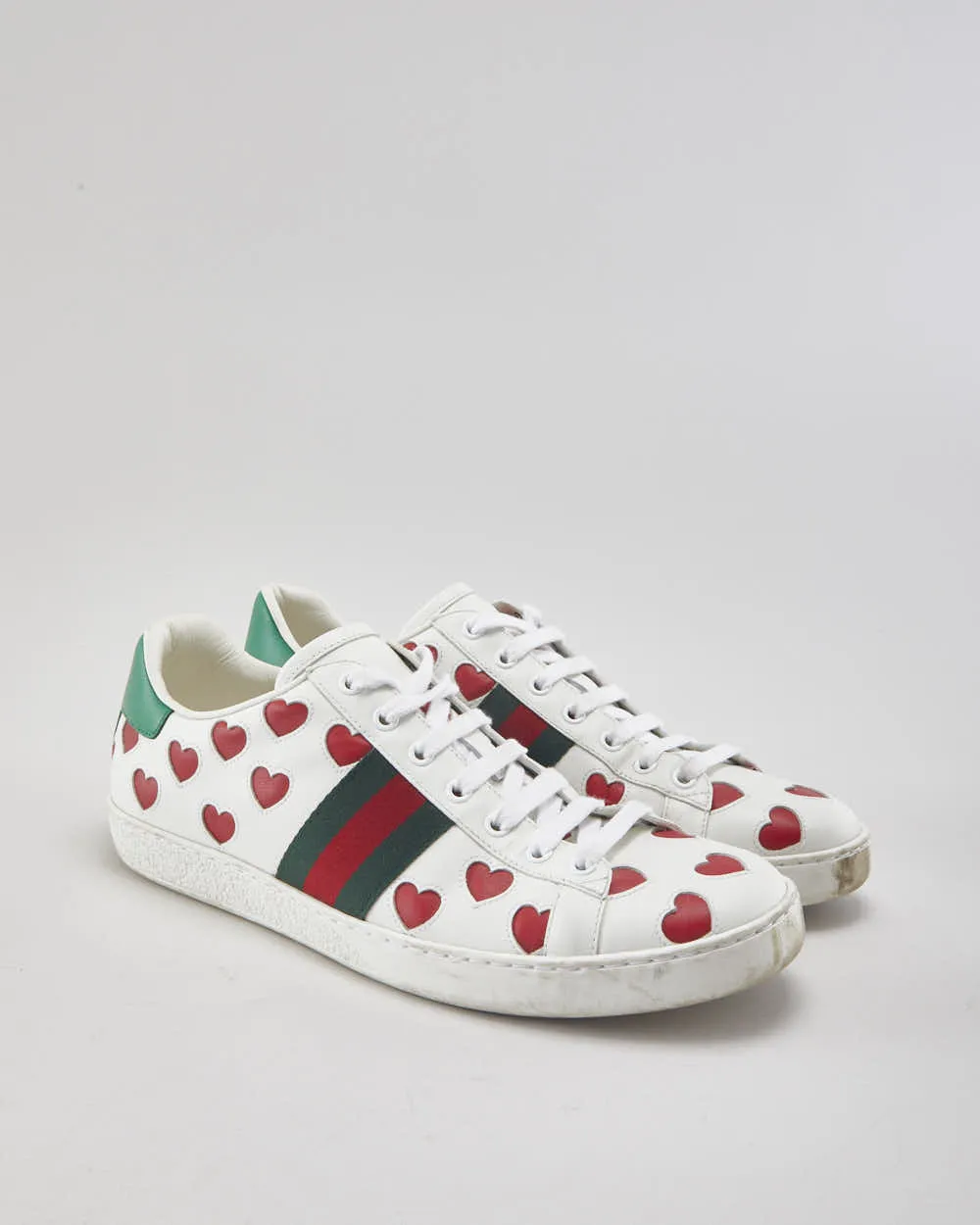 Gucci Ace Valentines Hearts Trainers - UK7.5