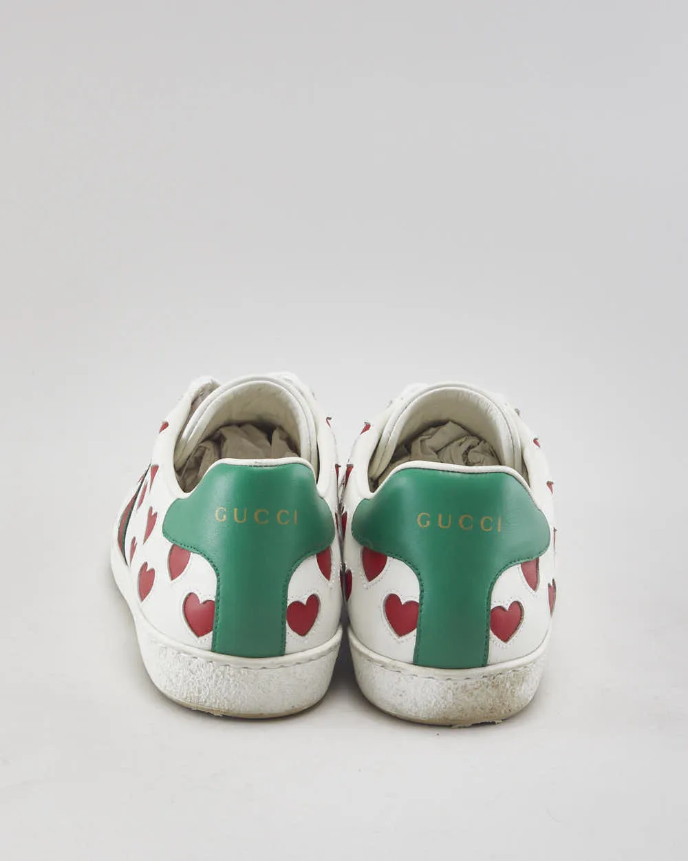 Gucci Ace Valentines Hearts Trainers - UK7.5