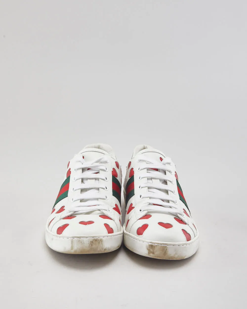 Gucci Ace Valentines Hearts Trainers - UK7.5