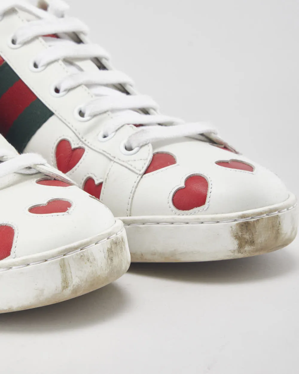 Gucci Ace Valentines Hearts Trainers - UK7.5