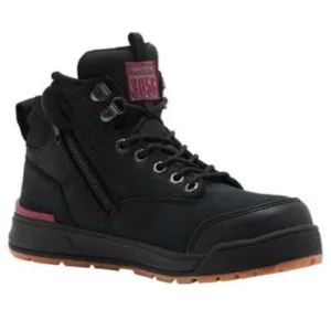 HARD YAKKA Womens 3056 Zip Safety Boot - Black (Y60245)