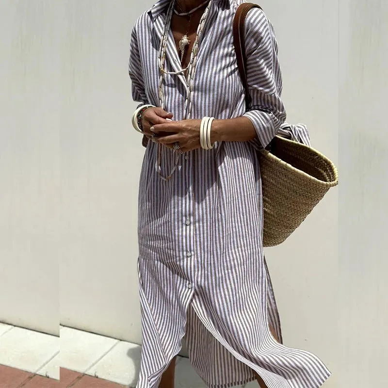 Harper | Elegant Striped Summer Dress