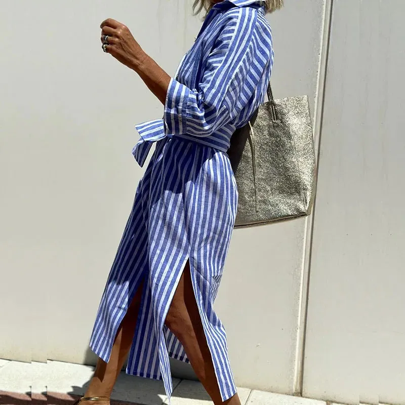 Harper | Elegant Striped Summer Dress